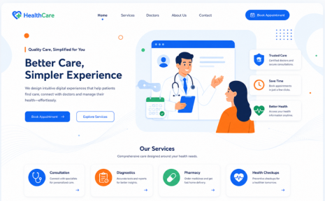 Healthcare website ui ux design